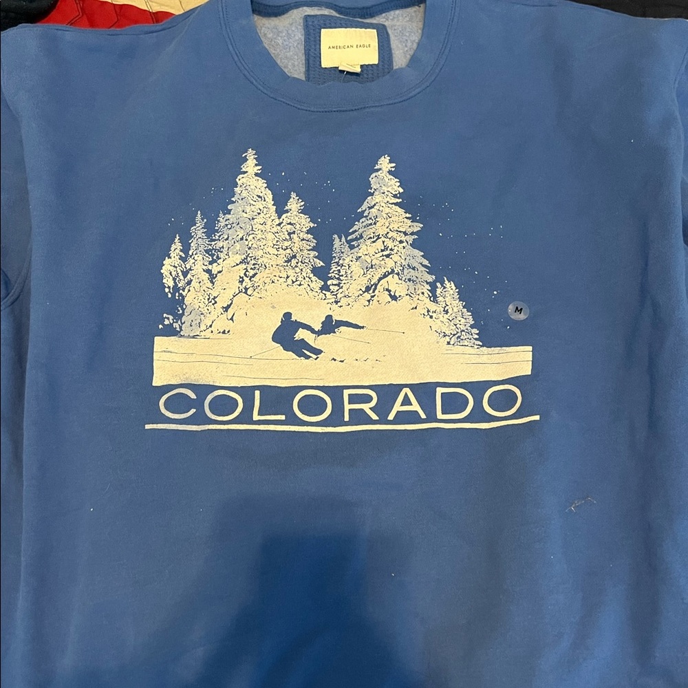 AE Super Soft Colorado Graphic Sweatshirt M